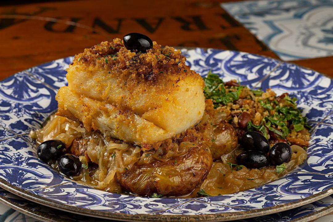 Bacalhau com Crosta de Broa